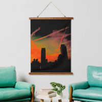 Beautiful Sky Clouds Orange Water Tower City 