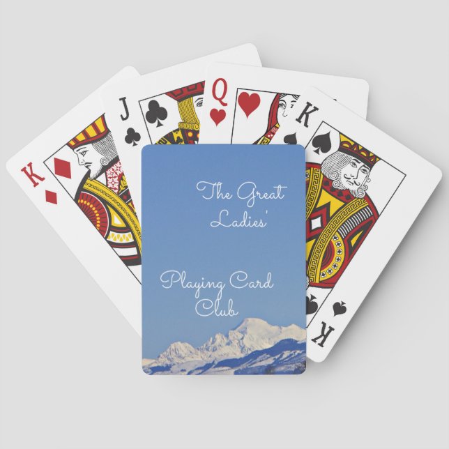 Beautiful Sky & Mountain Personalized Playing Card (Back)