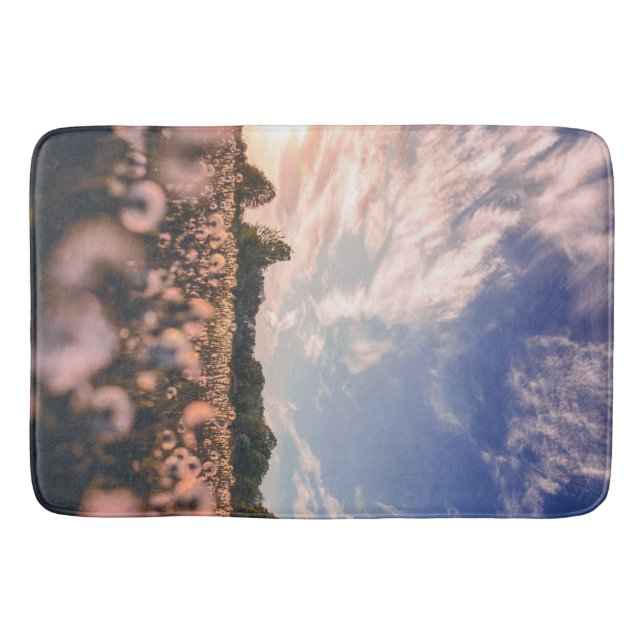 beautiful sky over the plain bath mat (Front)