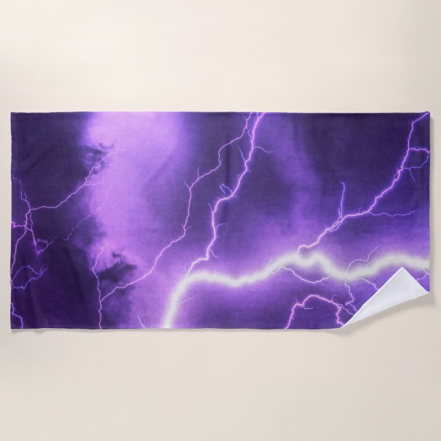 beautiful sky, thunder beach towel (Front)