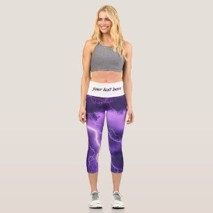 beautiful sky, thunder capri leggings