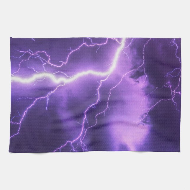 beautiful sky, thunder kitchen towel (Horizontal)