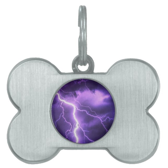 beautiful sky, thunder pet ID tag (Front)