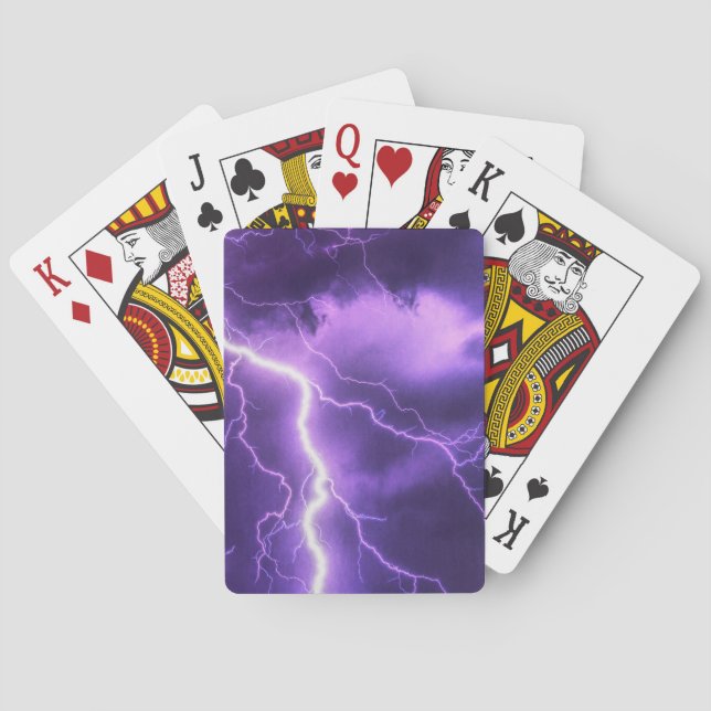 beautiful sky, thunder playing cards (Back)
