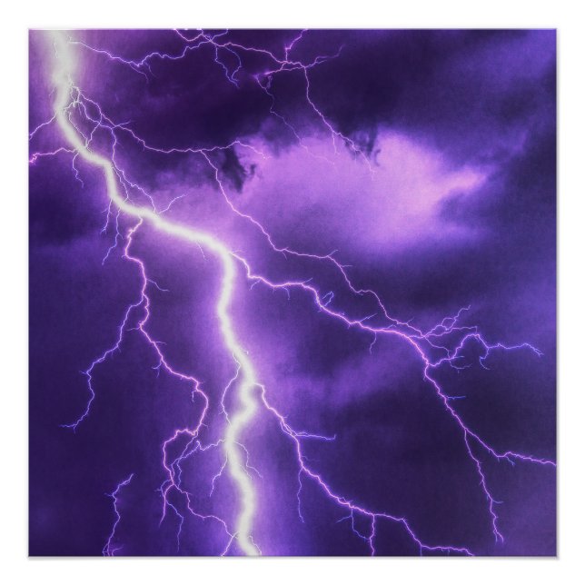 beautiful sky, thunder poster (Front)