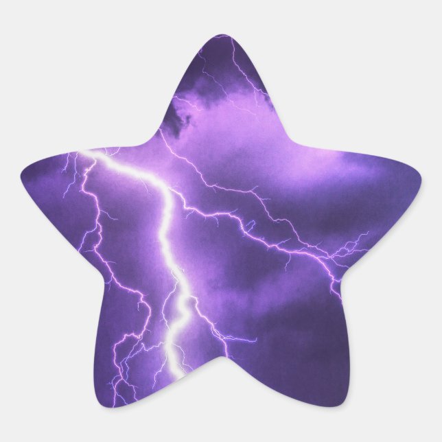 beautiful sky, thunder star sticker (Front)