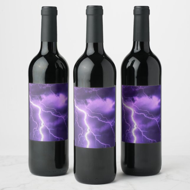 beautiful sky, thunder wine label (Bottles)