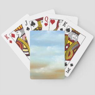 Beautiful Skyscape with Fluffy Clouds Playing Cards