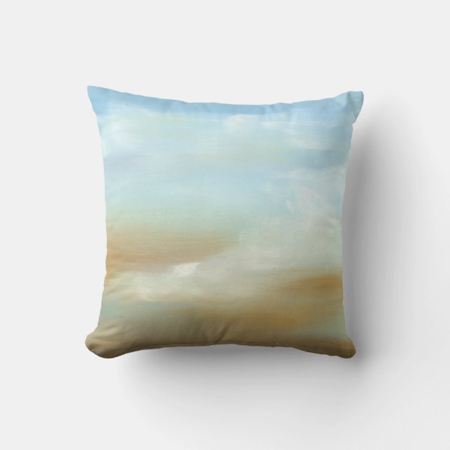 Beautiful Skyscape with Fluffy Clouds Throw Pillow (Front)