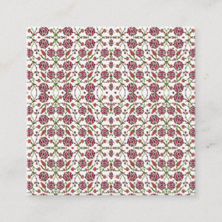 🌸 Beautiful Small Print Lawn Fabric Design Square Business Card