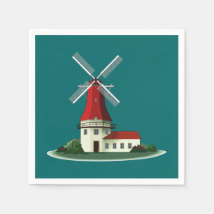 Beautiful Smock Windmill Napkin
