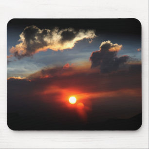 beautiful smokey sunset photo mouse pad