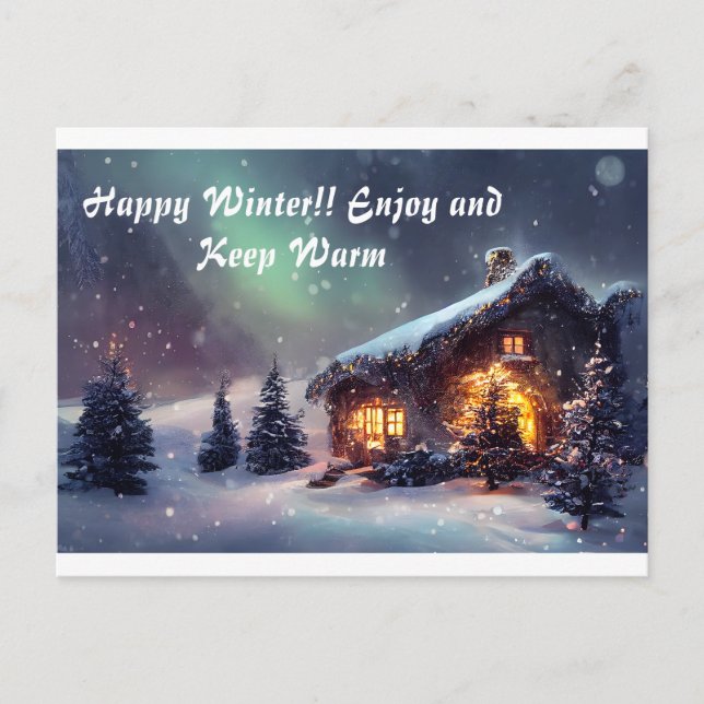 Beautiful Snow Day Postcard (Front)