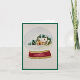 Beautiful Snow Globe Holiday Card