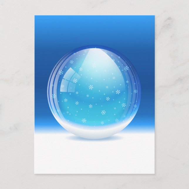 Beautiful snow globe postcard (Front)