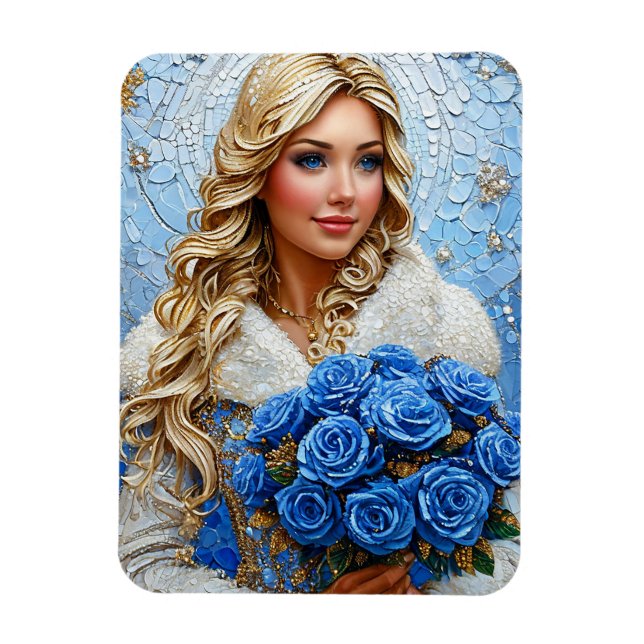 Beautiful Snow Maiden Magnet (Vertical)