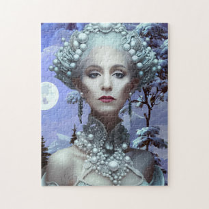 Beautiful Snow Queen Fantasy Photography Jigsaw Puzzle