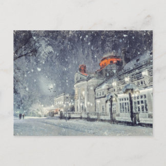 Beautiful snow scene postcard