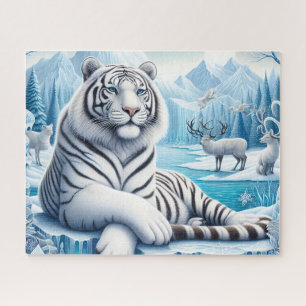 Beautiful Snow White Tiger Jigsaw Puzzle