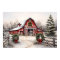 Beautiful Snowy Winter Rustic Red Barn Christmas