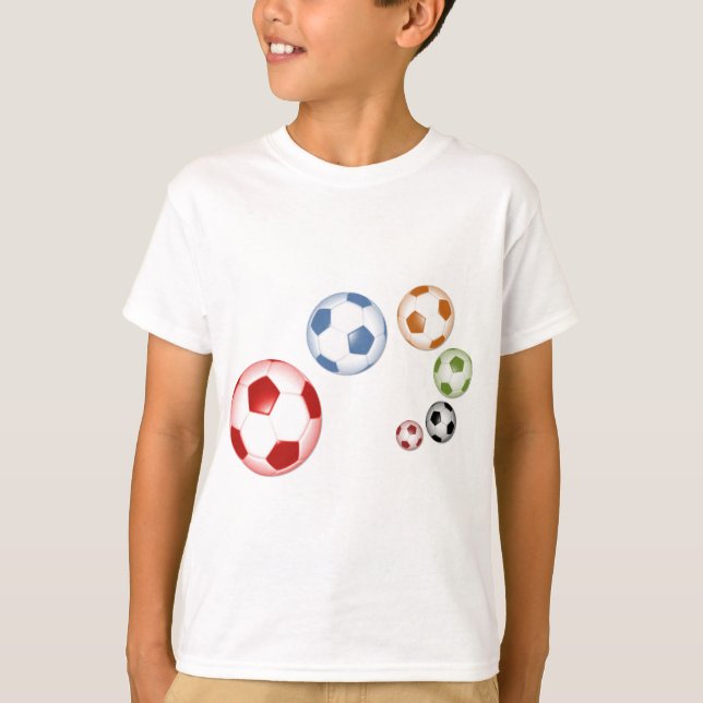 Beautiful soccer or football set of balls T-Shirt (Front)