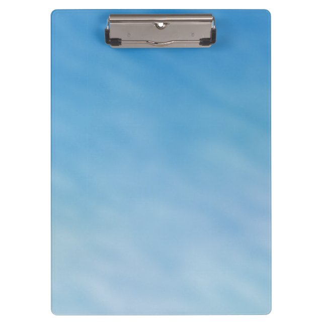 Beautiful Soft Blue Sky with Dreamy Clouds Clipboard (Front)