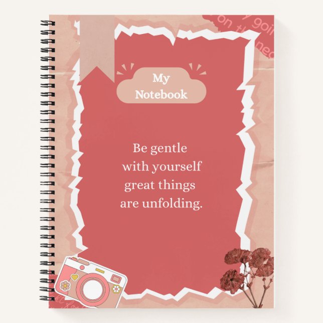 Beautiful soft notebook journal for girls | pretty (Devant)