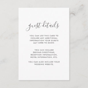 Beautiful Soft Peach Blush Wedding Details Enclosure Card