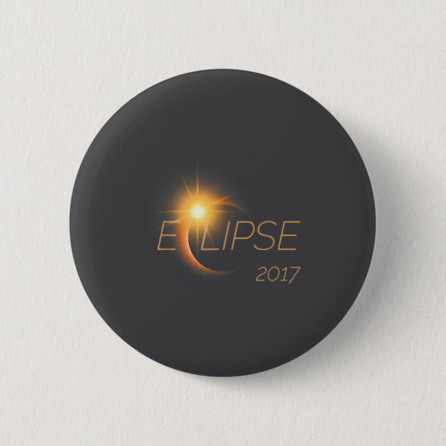 Beautiful Solar Eclipse 2017 Graphic  2 Inch Round Button (Front)