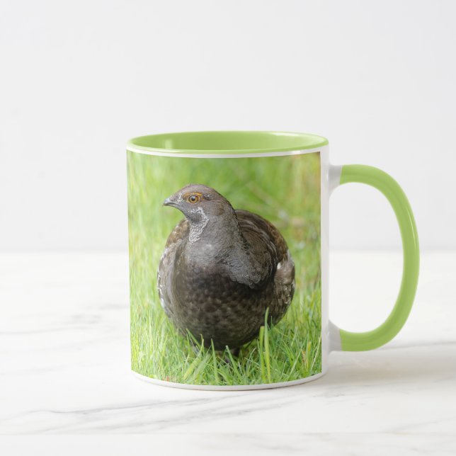 Beautiful Sooty Grouse Gamebird in the Grass Mug (Right)
