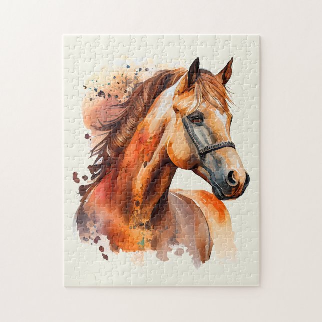 Beautiful Sorrel Horse Portrait Jigsaw Puzzle (Vertical)