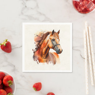 Beautiful Sorrel Horse Portrait Napkin