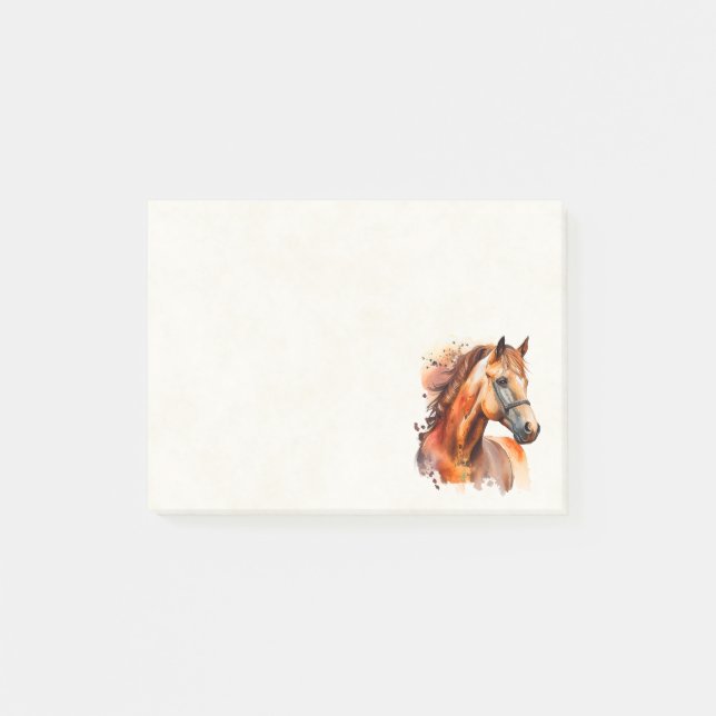 Beautiful Sorrel Horse Portrait Post-it Notes (Front)