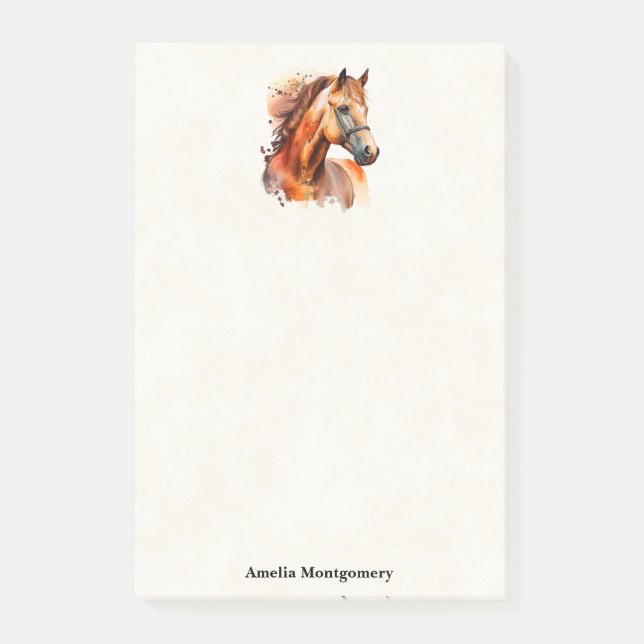 Beautiful Sorrel Horse Portrait Post-it Notes (Front)