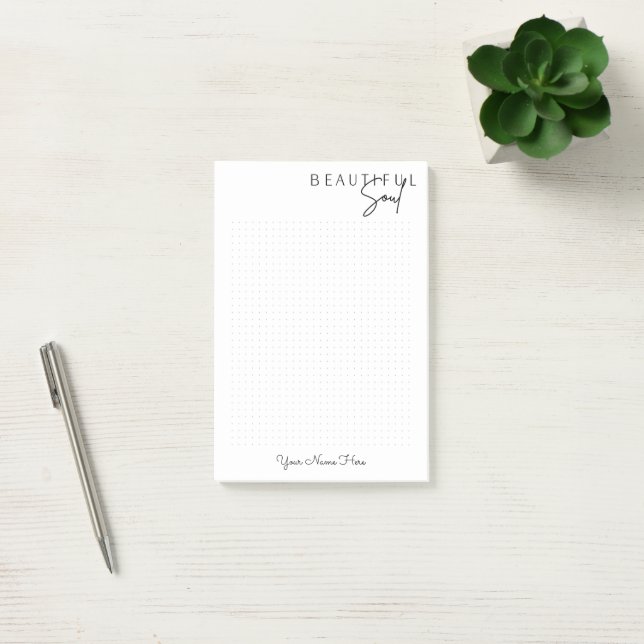 Beautiful Soul Customize Personalize Post-It Notes (Office)