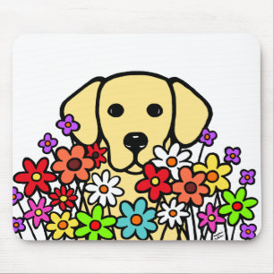 Beautiful Soul Yellow Labrador Illustration Mouse Pad