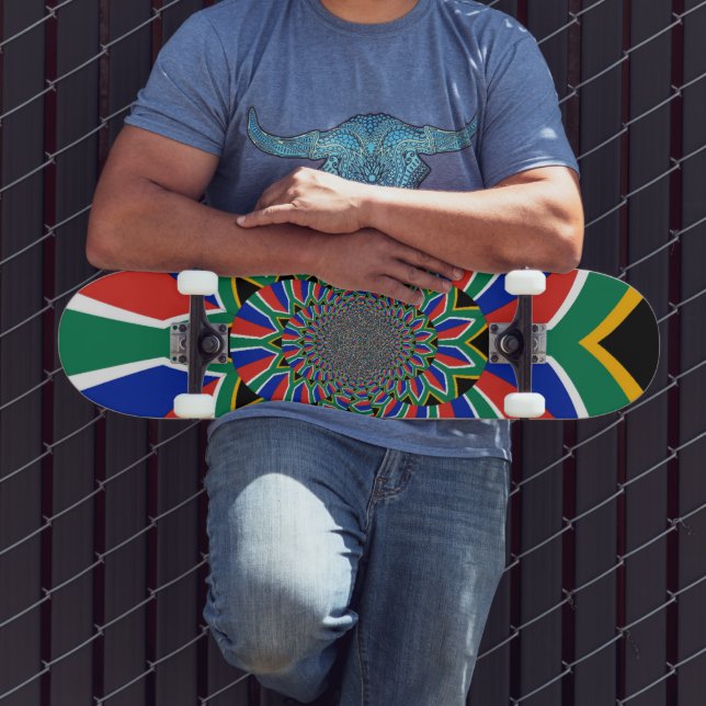 Beautiful South Africa flag Skateboard (Outdoor 3)