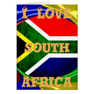 Beautiful South Africa National Flag Colours Motif