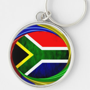 Beautiful South Africa National Flag Colours Motif Keychain