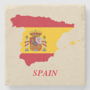 Beautiful Spain Map Stone Coaster
