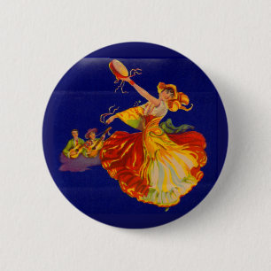 beautiful Spanish dancer 2 Inch Round Button