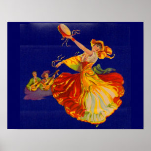beautiful Spanish dancer Poster