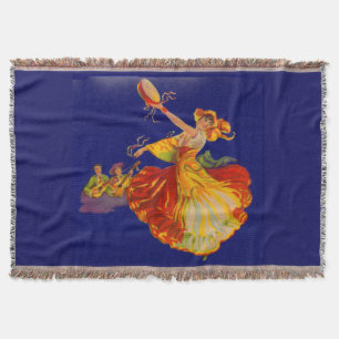 beautiful Spanish dancer Throw Blanket
