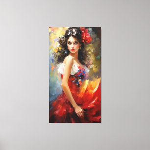 Beautiful Spanish Lady Canvas Print