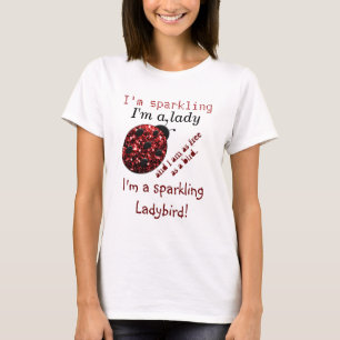 Beautiful Sparkling Ladybird Ladybug red sparkles T-Shirt