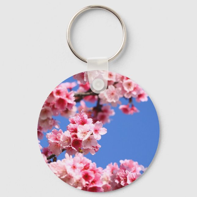 Beautiful Spring Cherry Blossom Keychain (Front)
