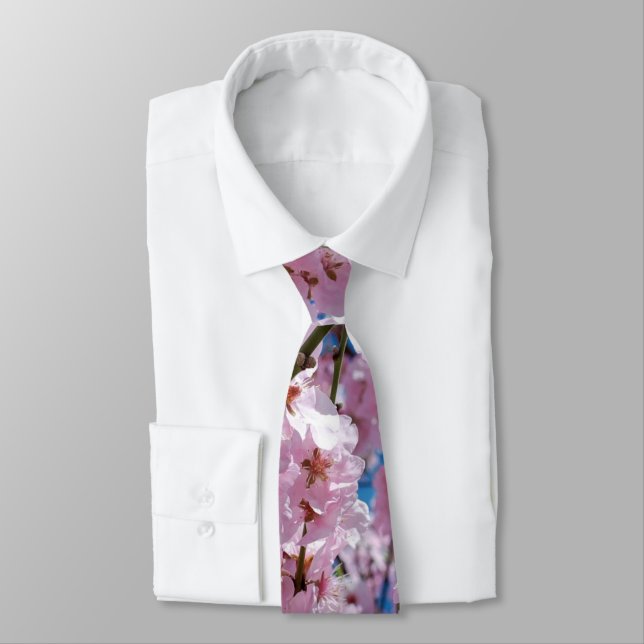 Beautiful Spring Cherry Blossoms Tie (Tied)