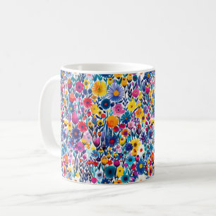 Beautiful Spring Colourful Girly Wildflowers Coffee Mug
