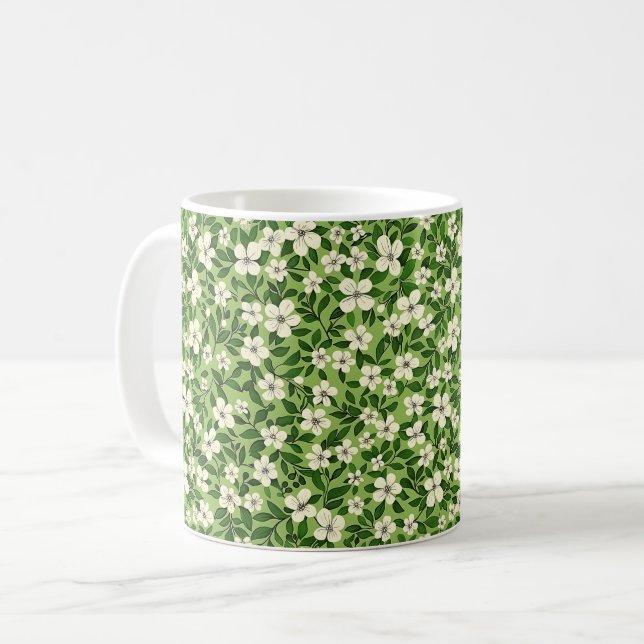 Beautiful Spring Colourful Girly Wildflowers Coffee Mug (Front Left)