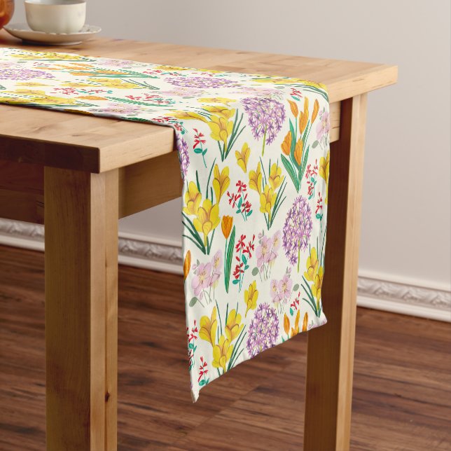 Beautiful Spring Floral Easter Table Runner (In Situ)